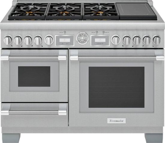 Thermador – Pro Grand 6.5 Cu. Ft. Freestanding Double Oven Dual Fuel Convection Range with Self-Cleaning and Pro Steam