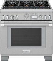 Thermador - ProGrand 5.7 Cu. Ft.  Freestanding Gas Convection Range with Self-Cleaning and 6 Burners – Liquid Propane Convertible - Stainless Steel - Front_Zoom