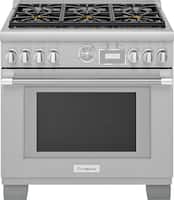 Thermador - 5.5 Cu. Ft. Self-Cleaning Freestanding Gas Convection Range - Front_Zoom