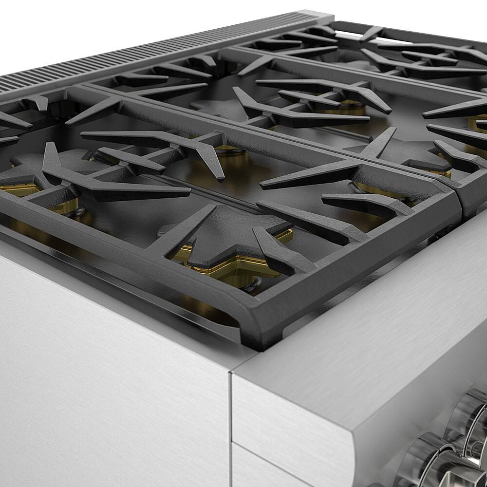 Alt View 12. Thermador - ProGrand 5.7 Cu. Ft.  Freestanding Gas Convection Range with Self-Cleaning and 6 Burners - Stainless steel.