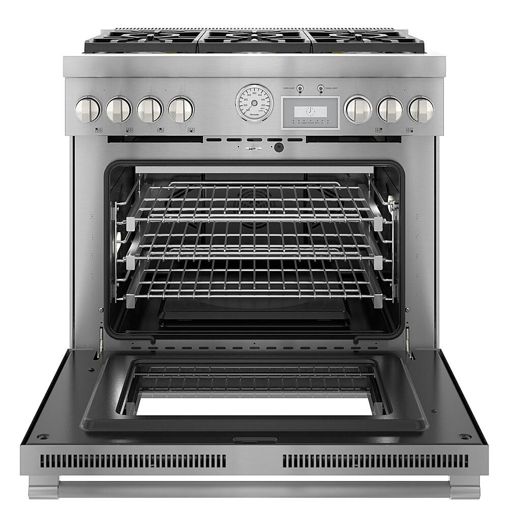 Alt View 1. Thermador - ProGrand 5.7 Cu. Ft.  Freestanding Gas Convection Range with Self-Cleaning and 6 Burners - Stainless steel.