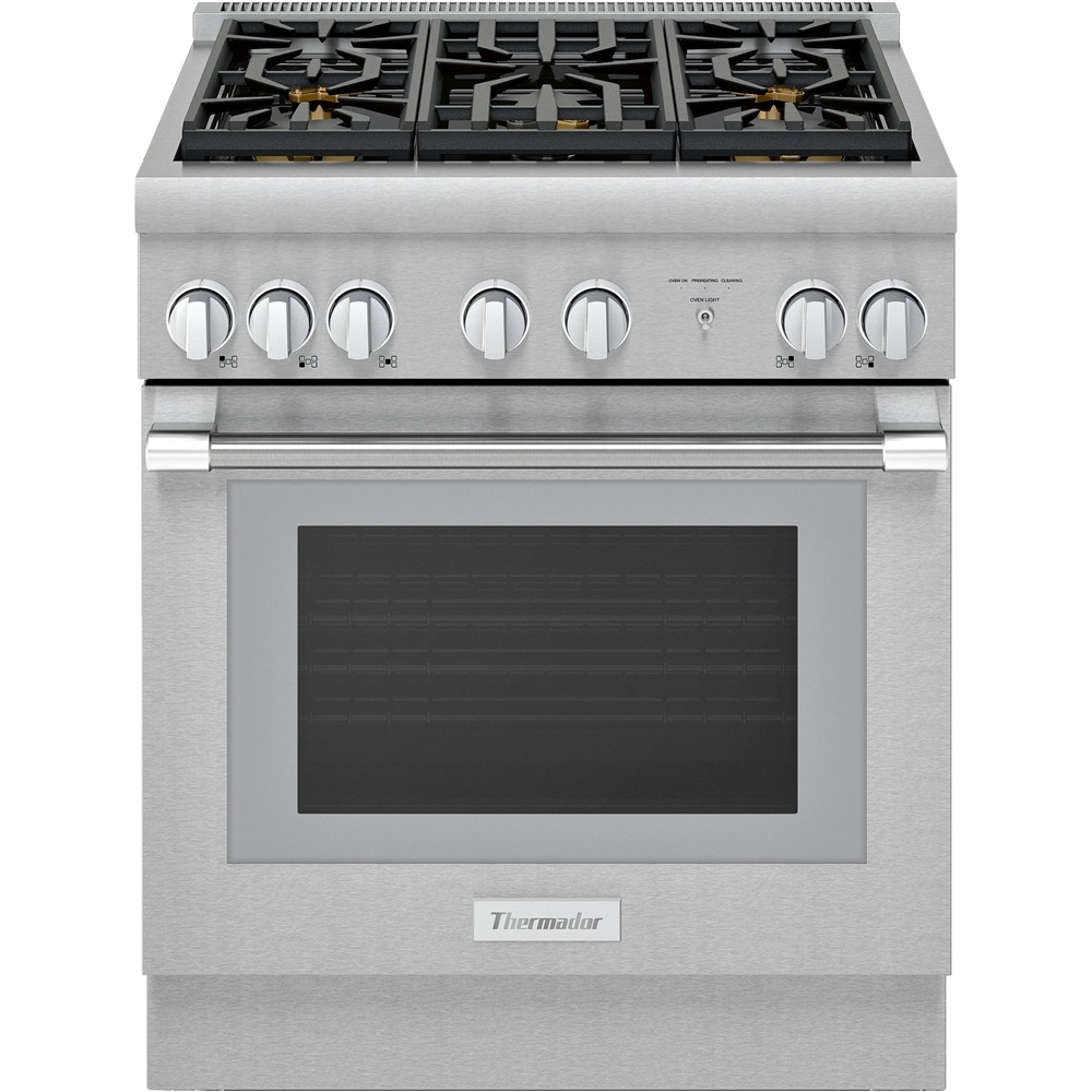 Thermador - Professional Series 4.4 Cu. Ft. Freestanding Dual Fuel Convection Range with Self-Cleaning and 5 Star Burners - Stainless steel