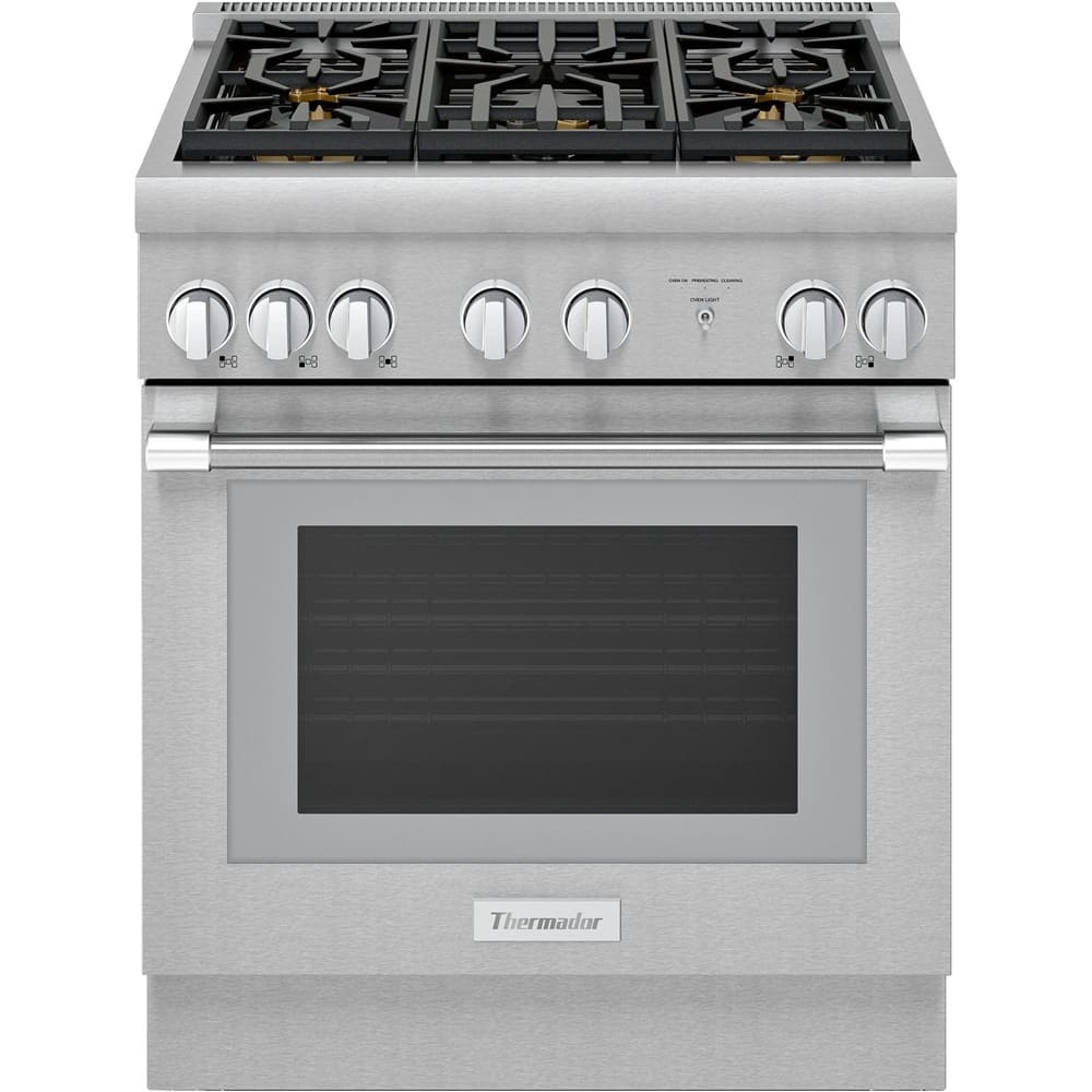 Thermador - Professional Series 4.4 Cu. Ft. Freestanding Dual Fuel Convection Range with Self-Cleaning and 5 Star Burners - Stainless Steel - Front_Zoom