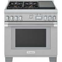 Thermador - ProGrand 5.7 Cu. Ft. Freestanding Dual Fuel LP Convection Range with  Self-Cleaning - Stainless Steel - Front_Zoom