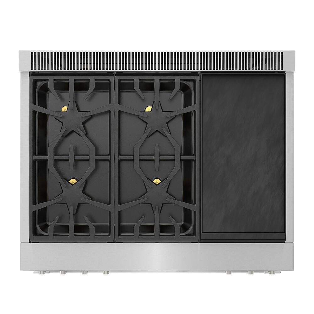 Alt View 12. Thermador - ProGrand 5.7 Cu. Ft. Freestanding Dual Fuel LP Convection Range with  Self-Cleaning - Stainless Steel.