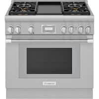 Thermador - 5.0 Cu. Ft. Freestanding Gas Convection Range - Front_Zoom