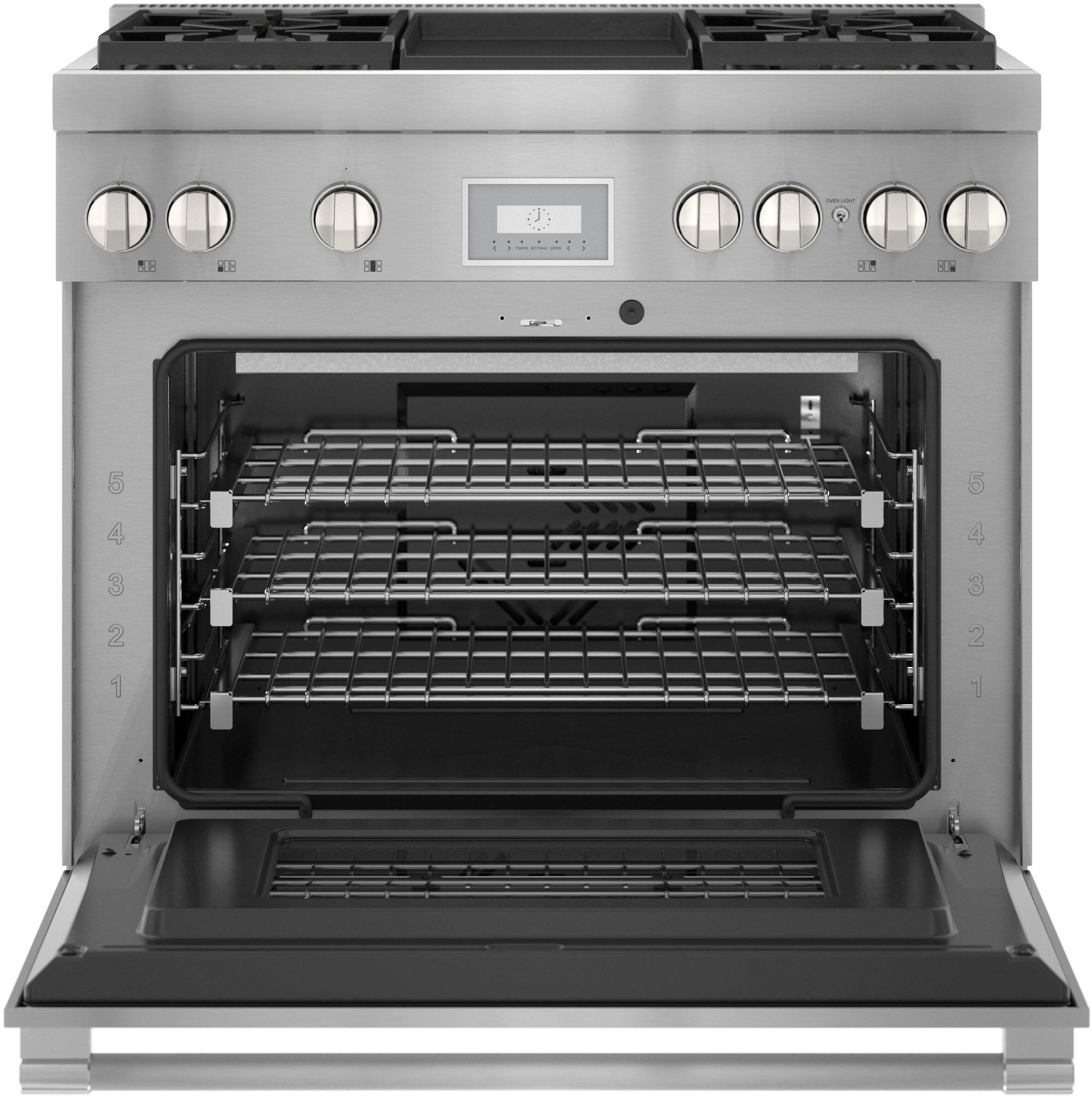 Alt View 13. Thermador - ProHarmony 5.0 Cu. Ft. Freestanding Gas Convection Range with ExtraLow Select Burners - Stainless Steel.