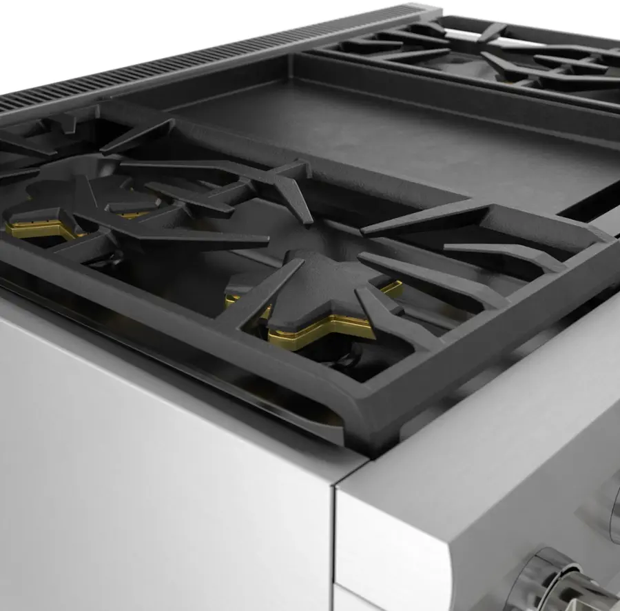 Alt View 16. Thermador - ProHarmony 5.0 Cu. Ft. Freestanding Gas Convection Range with ExtraLow Select Burners - Stainless Steel.