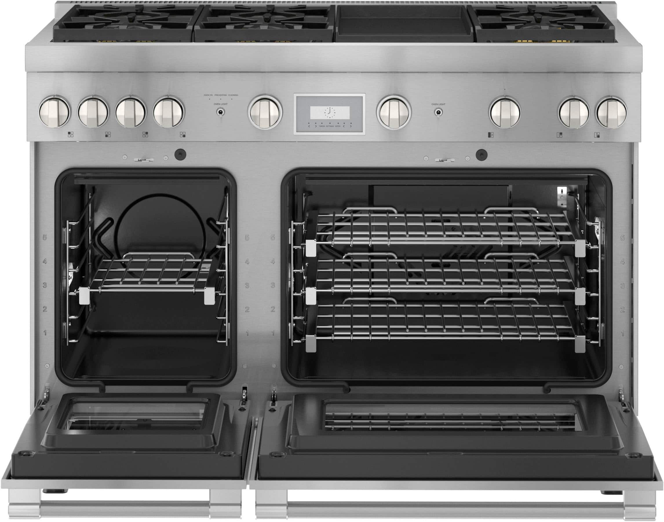 Alt View 11. Thermador - Pro Harmony 6.8 Cu. Ft. Freestanding Double Oven Dual Fuel Convection Range with Wifi - Stainless Steel.