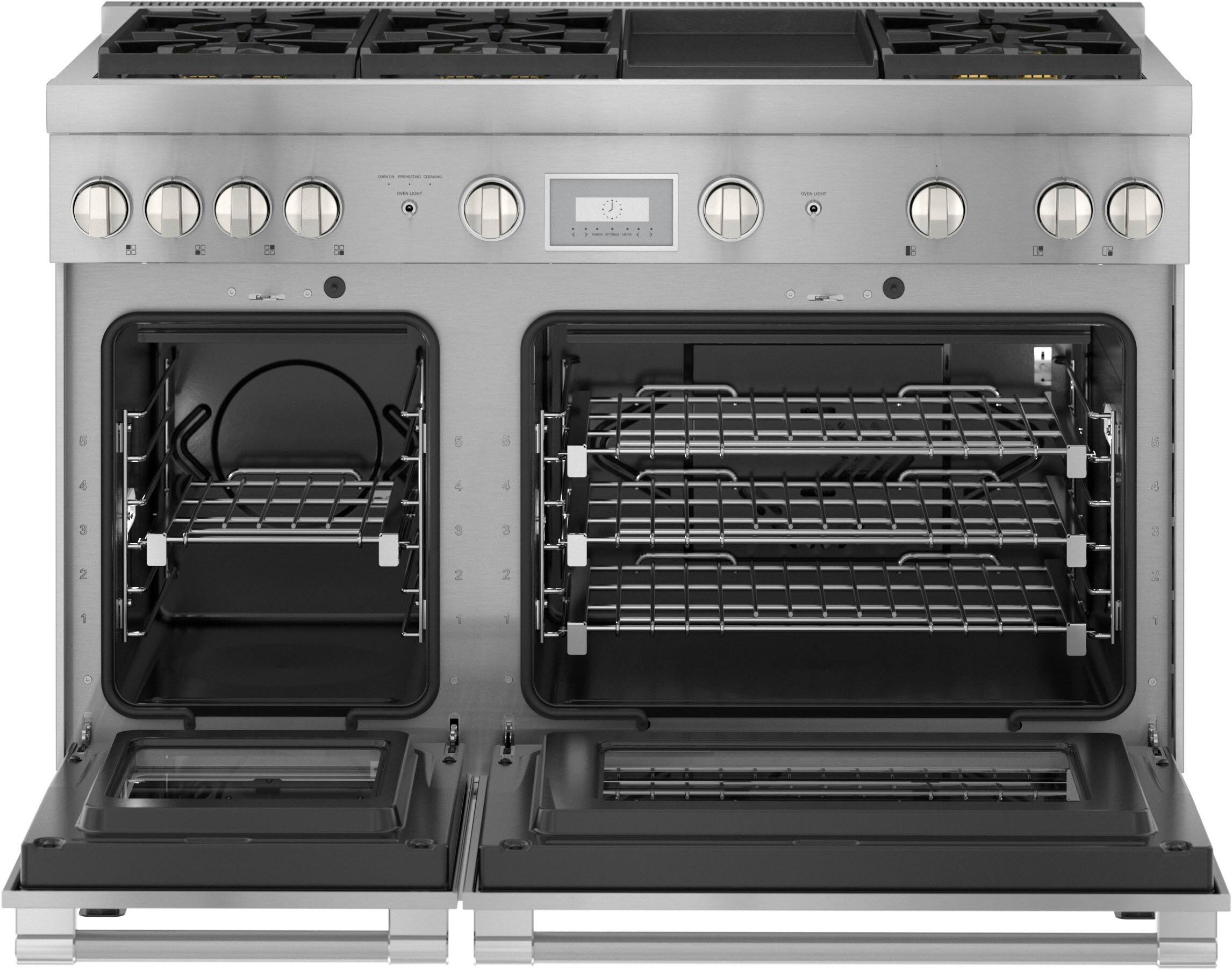 Alt View 11. Thermador - Pro Harmony 6.8 Cu. Ft. Freestanding Double Oven Dual Fuel Convection Range with Wifi - Stainless Steel.