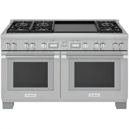 Front. Thermador - ProGrand 10.6 Cu. Ft. Freestanding Double Oven Dual Fuel LP Convection Range with Self-Cleaning - Stainless Steel.