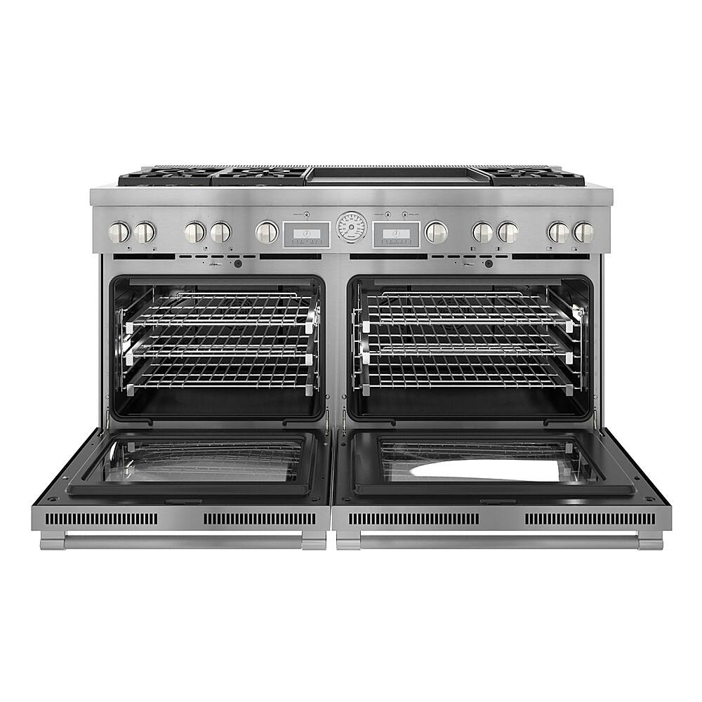 Alt View 1. Thermador - ProGrand 10.6 Cu. Ft. Freestanding Double Oven Dual Fuel LP Convection Range with Self-Cleaning - Stainless Steel.