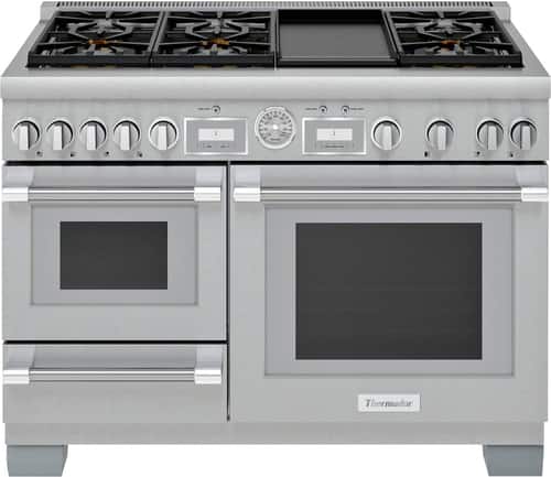 Thermador Freestanding Double Oven Dual Fuel Range With Self Cleaning And Pro Steam Prd48wdsgu Best Buy