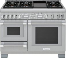Thermador - ProGrand 5.5 Cu. Ft. Freestanding Double Oven Dual Fuel Convection Range with 6 Star Burners and Home Connect Wifi - Stainless steel - Front_Zoom