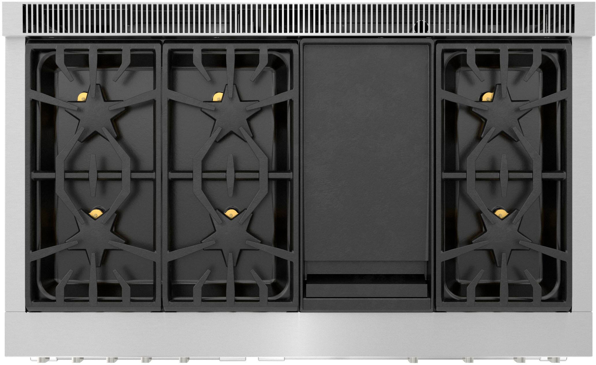 Alt View 11. Thermador - ProGrand 5.5 Cu. Ft. Freestanding Double Oven Dual Fuel Convection Range with Wifi - Stainless Steel.