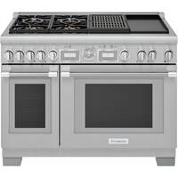 Thermador - Self-Cleaning Freestanding Double Oven Dual Fuel Convection Range - Front_Zoom