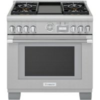 Thermador - ProGrand 5.7 Cu. Ft. Freestanding Dual Fuel LP Convection Range with Self-Cleaning - Stainless Steel - Front_Zoom