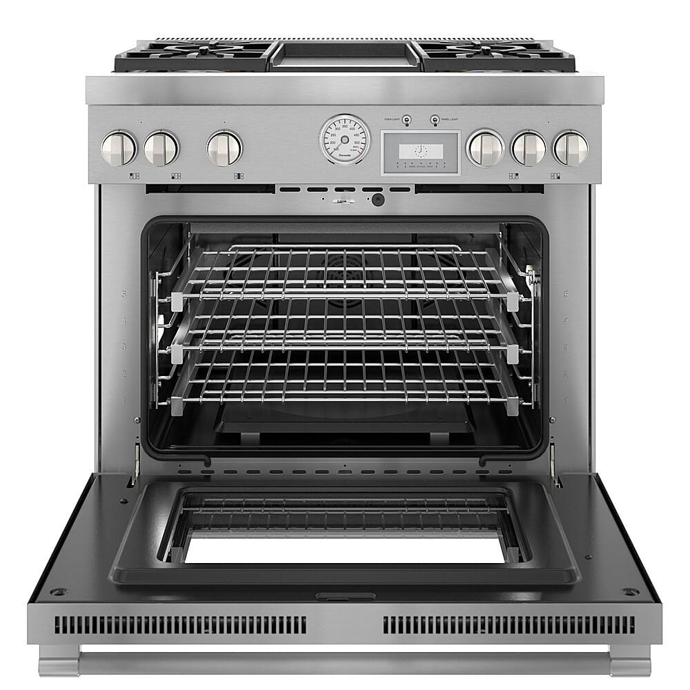 Alt View 11. Thermador - ProGrand 5.7 Cu. Ft. Freestanding Dual Fuel LP Convection Range with Self-Cleaning - Stainless Steel.