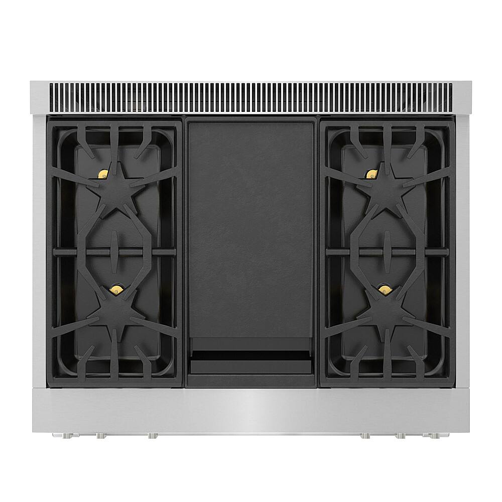 Alt View 12. Thermador - ProGrand 5.7 Cu. Ft. Freestanding Dual Fuel LP Convection Range with Self-Cleaning - Stainless Steel.