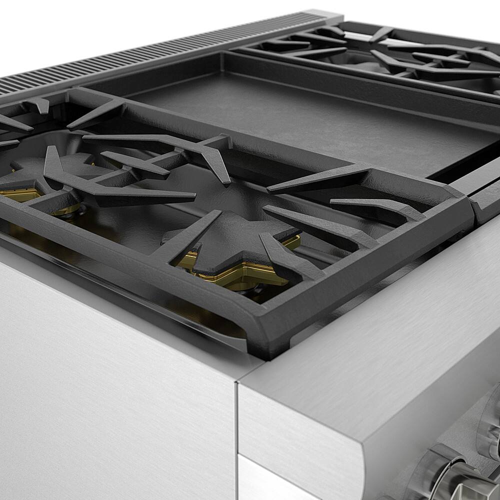 Alt View 13. Thermador - ProGrand 5.7 Cu. Ft. Freestanding Dual Fuel LP Convection Range with Self-Cleaning - Stainless Steel.