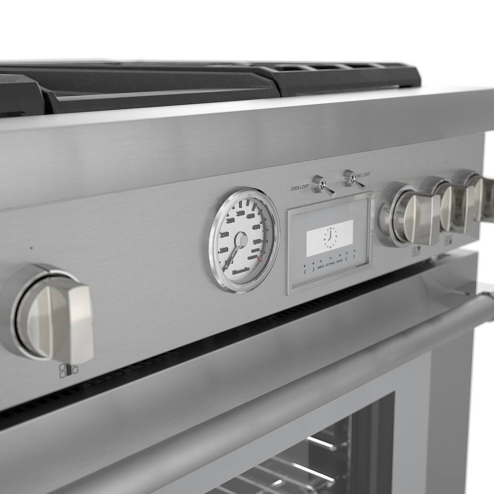 Alt View 14. Thermador - ProGrand 5.7 Cu. Ft. Freestanding Dual Fuel LP Convection Range with Self-Cleaning - Stainless Steel.