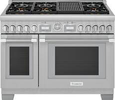 Thermador - Self-Cleaning Freestanding Double Oven Dual Fuel Convection Range - Front_Standard