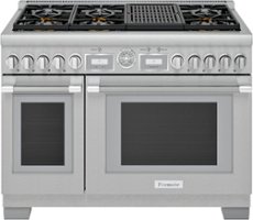 Thermador - ProGrand 8.2 Cu. Ft. Self-Cleaning Freestanding Double Oven Dual Fuel Convection Range -  Liquid Propane Convertible - Stainless steel - Front_Zoom