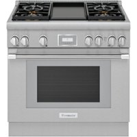 Thermador - ProHarmony 5 Cu. Ft. Freestanding Dual Fuel LP Convection Range with Self-Cleaning - Stainless Steel - Front_Zoom