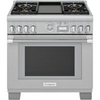 Thermador - ProGrand 5.5 Cu. Ft. Freestanding Gas Convection Range with Self-Cleaning - Stainless Steel - Front_Zoom