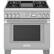 Front. Thermador - ProGrand 5.5 Cu. Ft. Freestanding Gas Convection Range with Self-Cleaning - Stainless Steel.