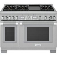 Thermador - ProGrand 5.7 Cu. Ft. Freestanding Double Oven Dual Fuel Convection Range with Self-Cleaning, 6 Star Burners and Griddle - Stainless steel - Front_Zoom