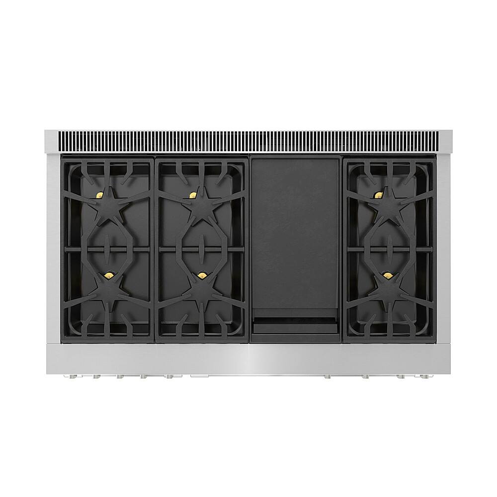 Alt View 11. Thermador - ProGrand 5.7 Cu. Ft. Freestanding Double Oven Dual Fuel Convection Range with Self-Cleaning, 6 Star Burners and Griddle - Stainless Steel.