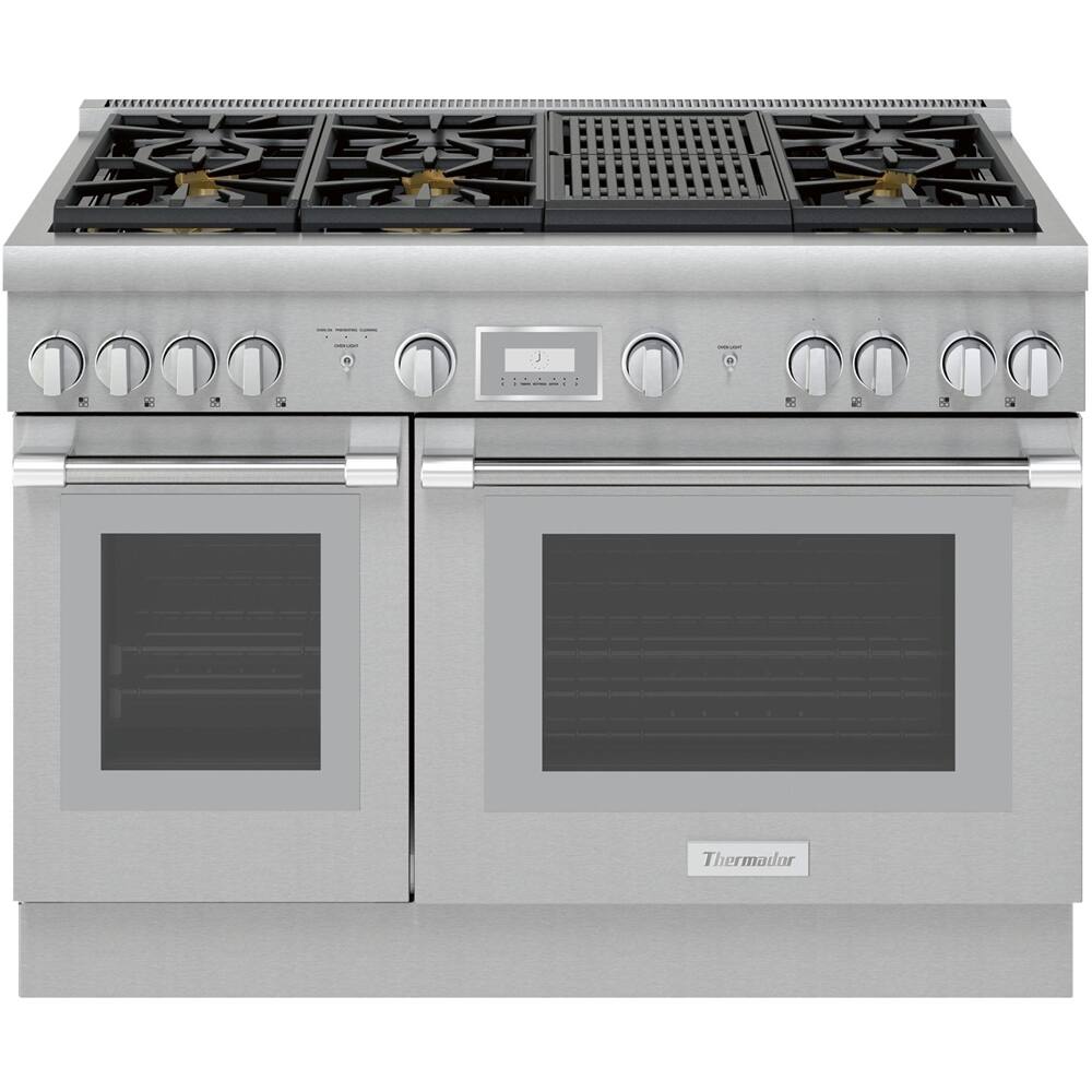 Thermador - Self-Cleaning Freestanding Double Oven Dual Fuel Convection Range - Front_Zoom