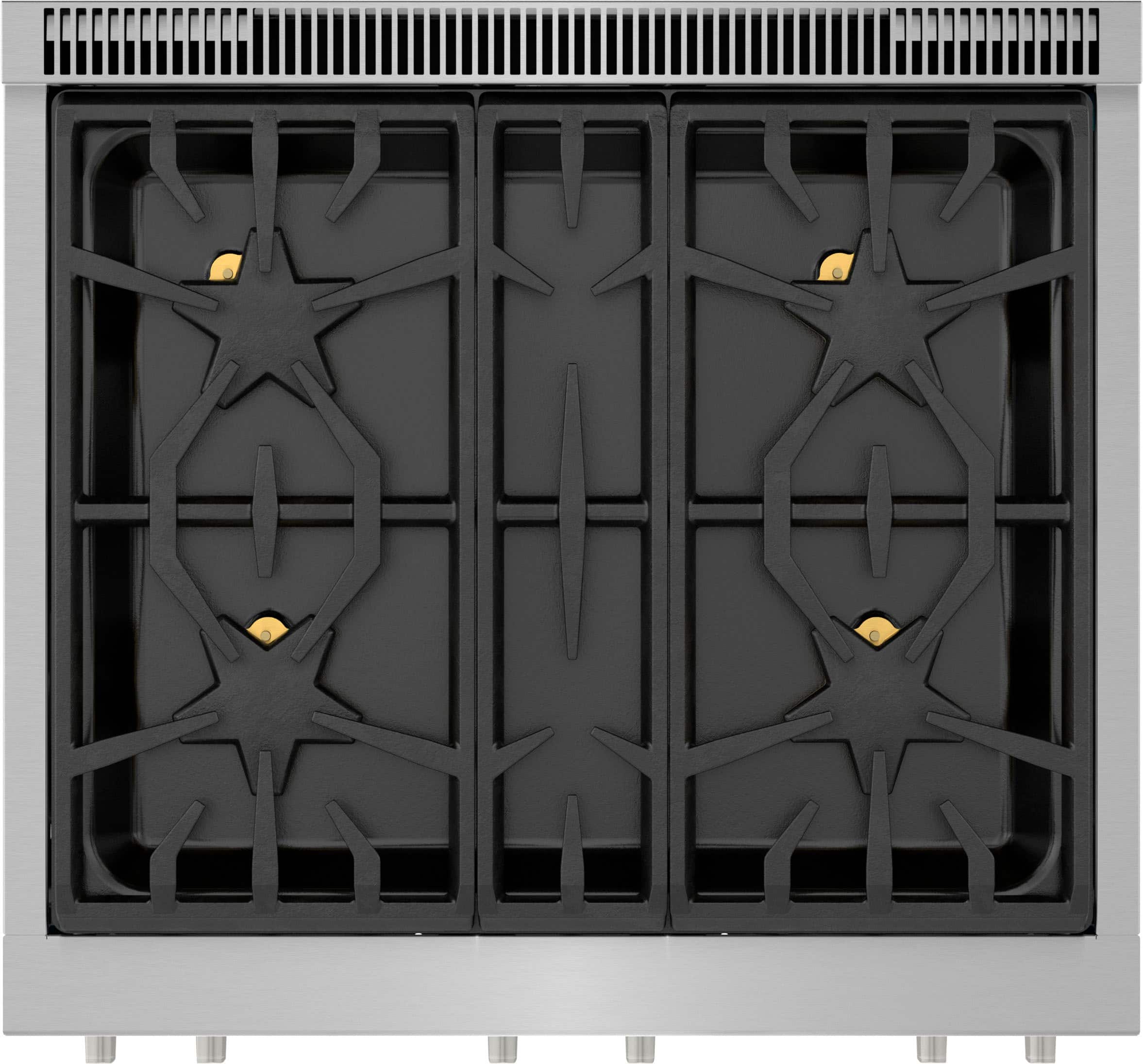 Alt View 11. Thermador - ProHarmony 4.4 Cu. Ft. Freestanding Dual Fuel Convection Range with Self-Cleaning and 4 Star Burners - Stainless Steel.