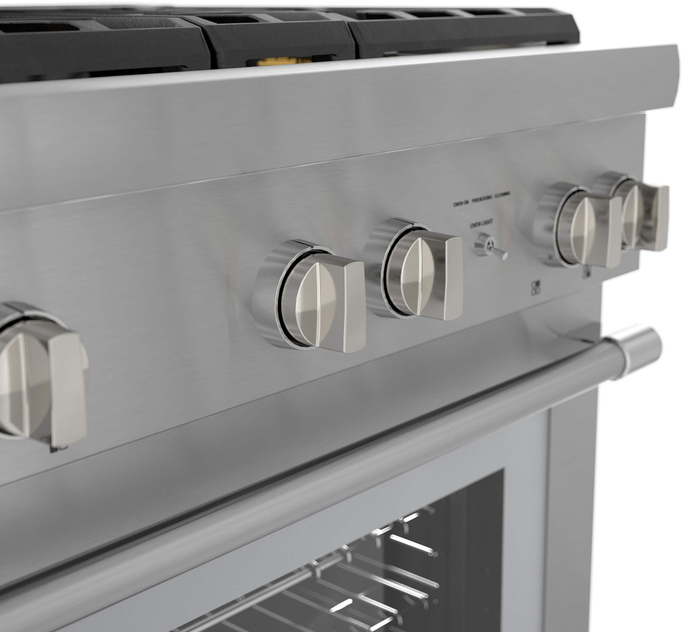 Alt View 12. Thermador - ProHarmony 4.4 Cu. Ft. Freestanding Dual Fuel Convection Range with Self-Cleaning and 4 Star Burners - Stainless Steel.