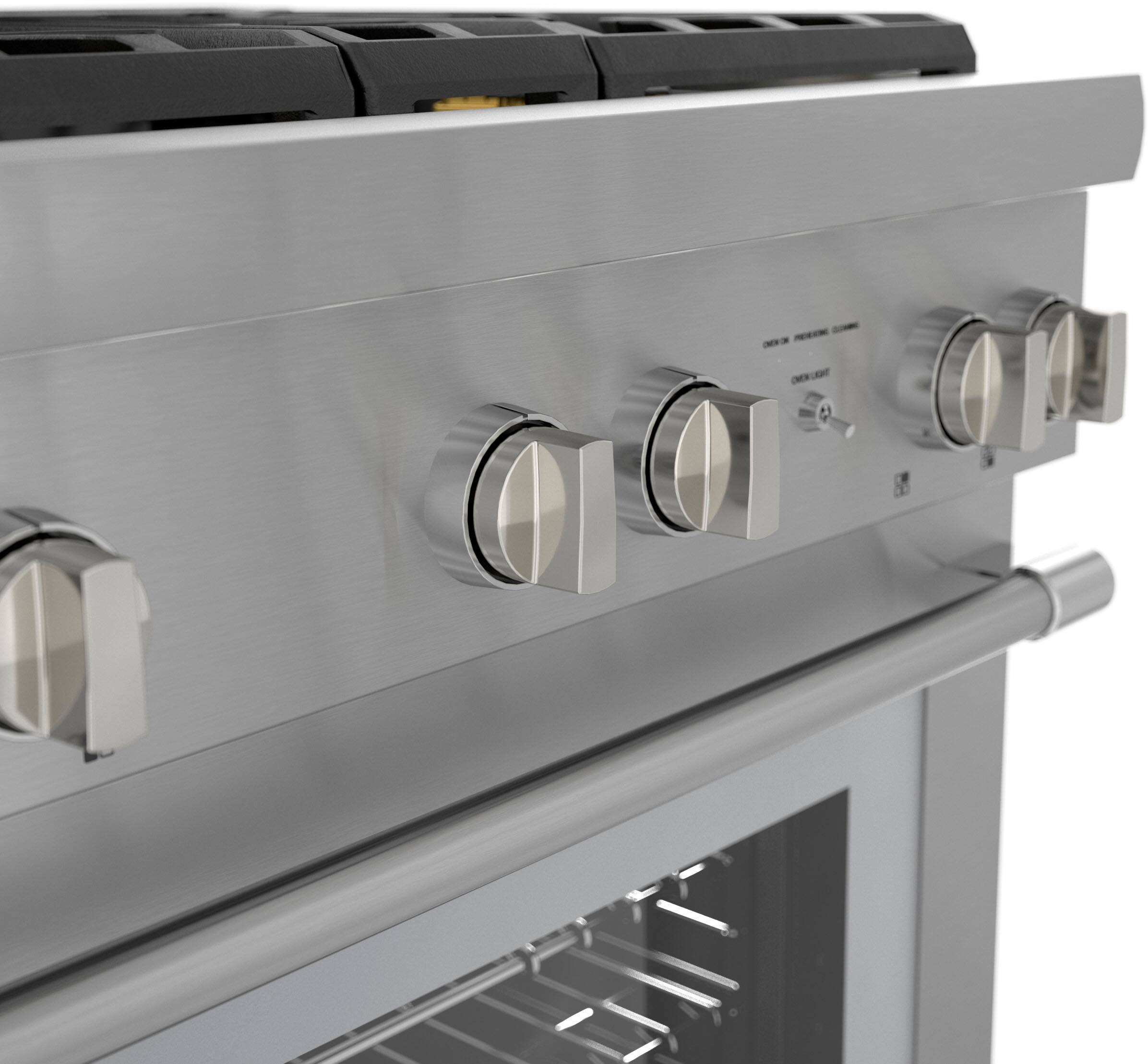 Alt View 12. Thermador - ProHarmony 4.4 Cu. Ft. Freestanding Dual Fuel Convection Range with Self-Cleaning and 4 Star Burners - Stainless Steel.