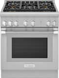Thermador - Pro Harmony 30 in. Wide 4.4 Cu. Ft. Freestanding Gas Convection Range with Manual cleaning and 5 Burners - Stainless Steel