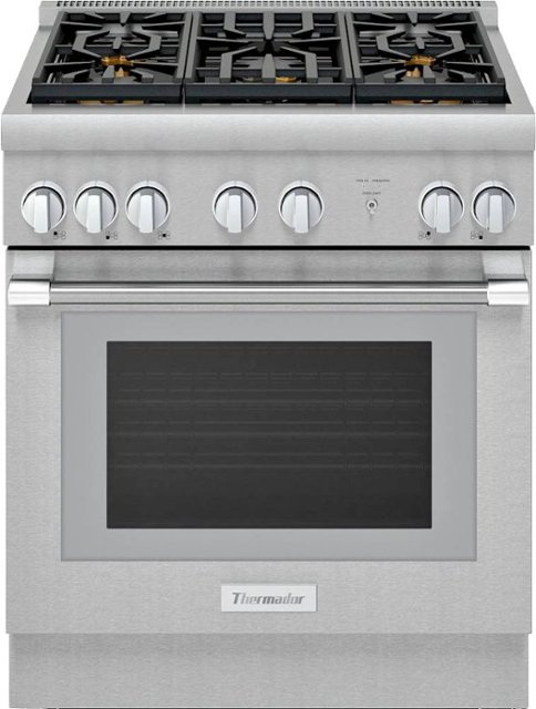 Front Zoom. Thermador - ProHarmony 4.4 Cu. Ft. Freestanding Gas Convection Range with ExtraLow Select Burners - Stainless Steel.
