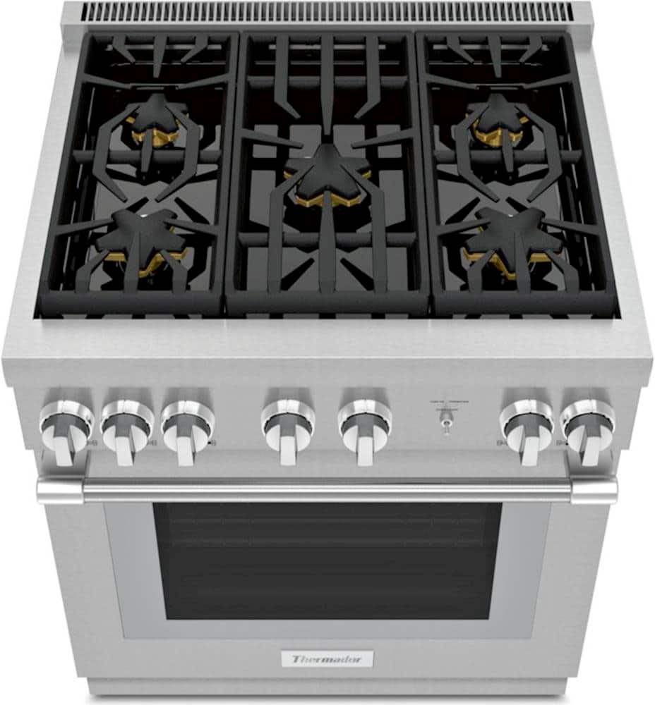 Alt View 11. Thermador - ProHarmony 4.4 Cu. Ft. Freestanding Gas Convection Range with ExtraLow Select Burners - Stainless Steel.