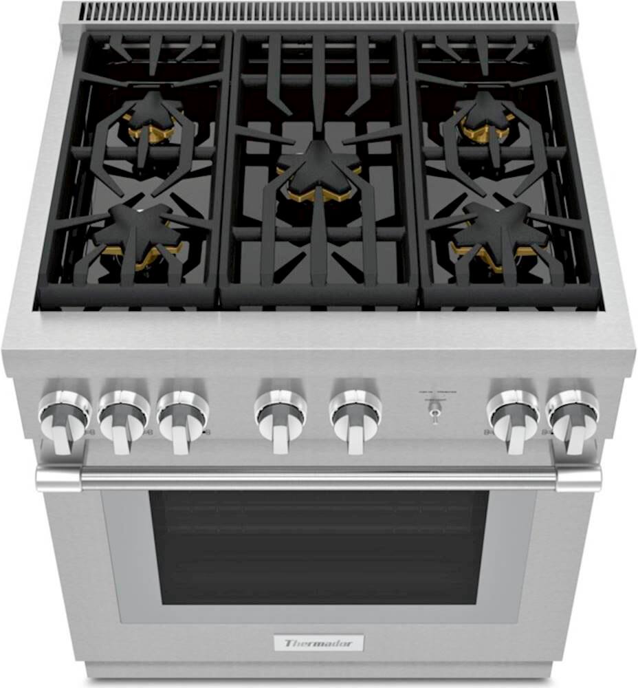 Alt View 11. Thermador - ProHarmony 4.4 Cu. Ft. Freestanding Gas Convection Range with ExtraLow Select Burners - Stainless Steel.