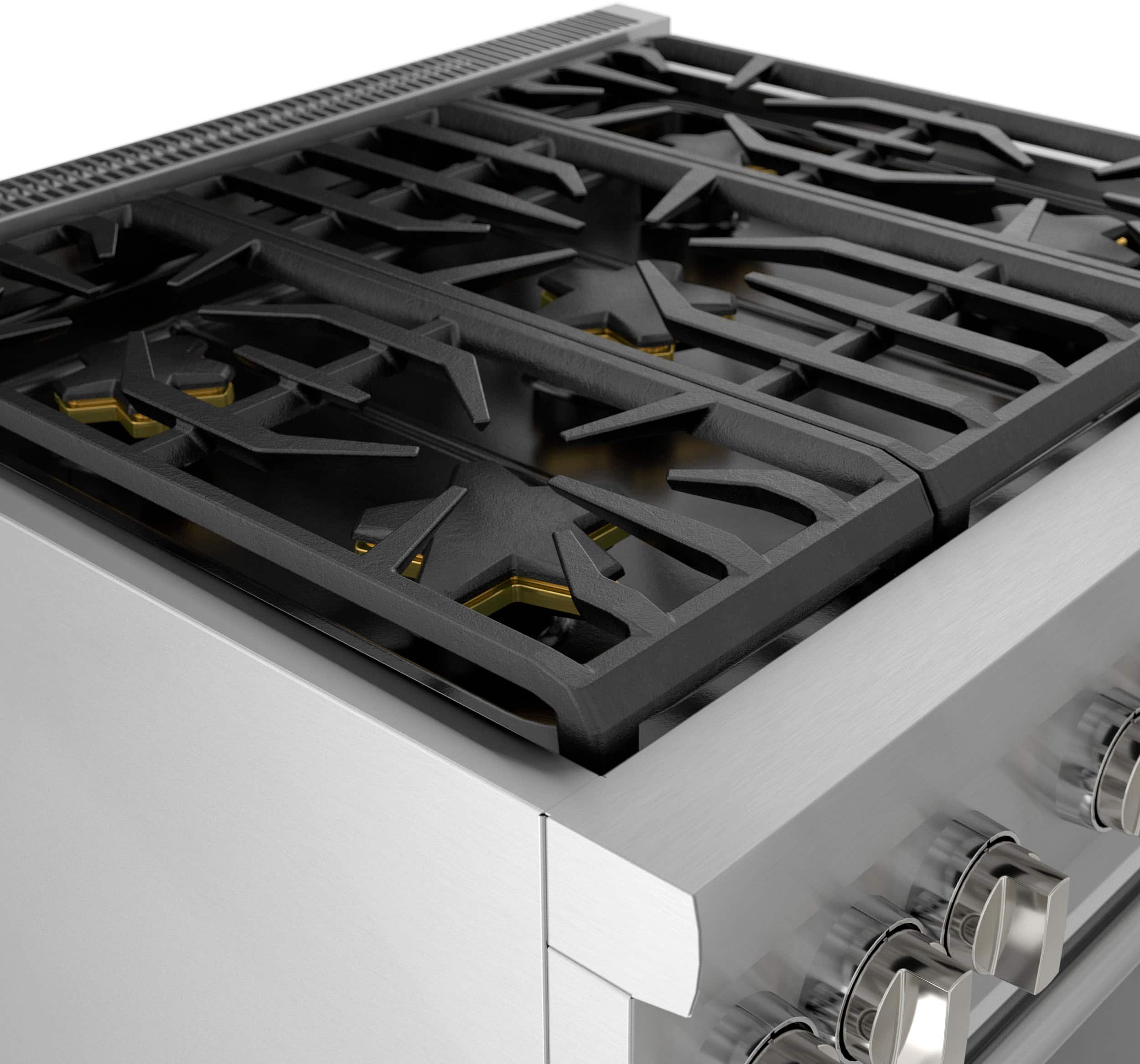 Alt View 19. Thermador - ProHarmony 4.4 Cu. Ft. Freestanding Gas Convection Range with ExtraLow Select Burners - Stainless Steel.