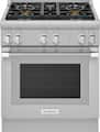 Thermador - Pro Harmony 30 in. Wide 4.4 Cu. Ft. Freestanding Gas Convection Range with Manual cleaning and 4 Burners - Stainless Steel