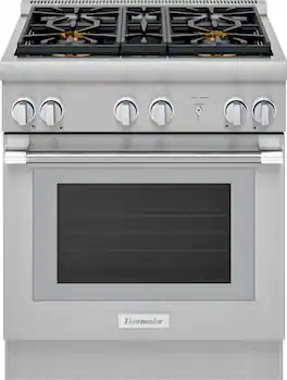Thermador - ProHarmony 4.4 Cu. Ft. Freestanding Gas Convection Range with ExtraLow Select Burners - Stainless Steel