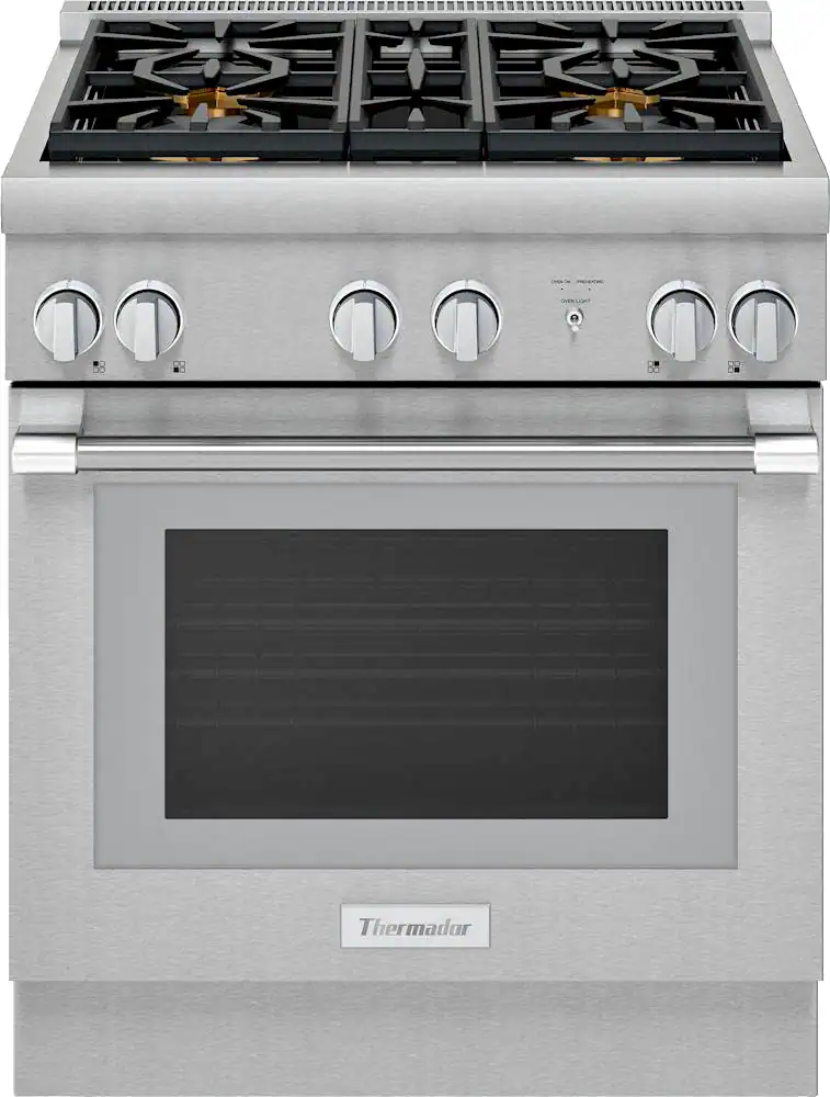 Front. Thermador - ProHarmony 4.4 Cu. Ft. Freestanding Gas Convection Range with ExtraLow Select Burners - Stainless Steel.
