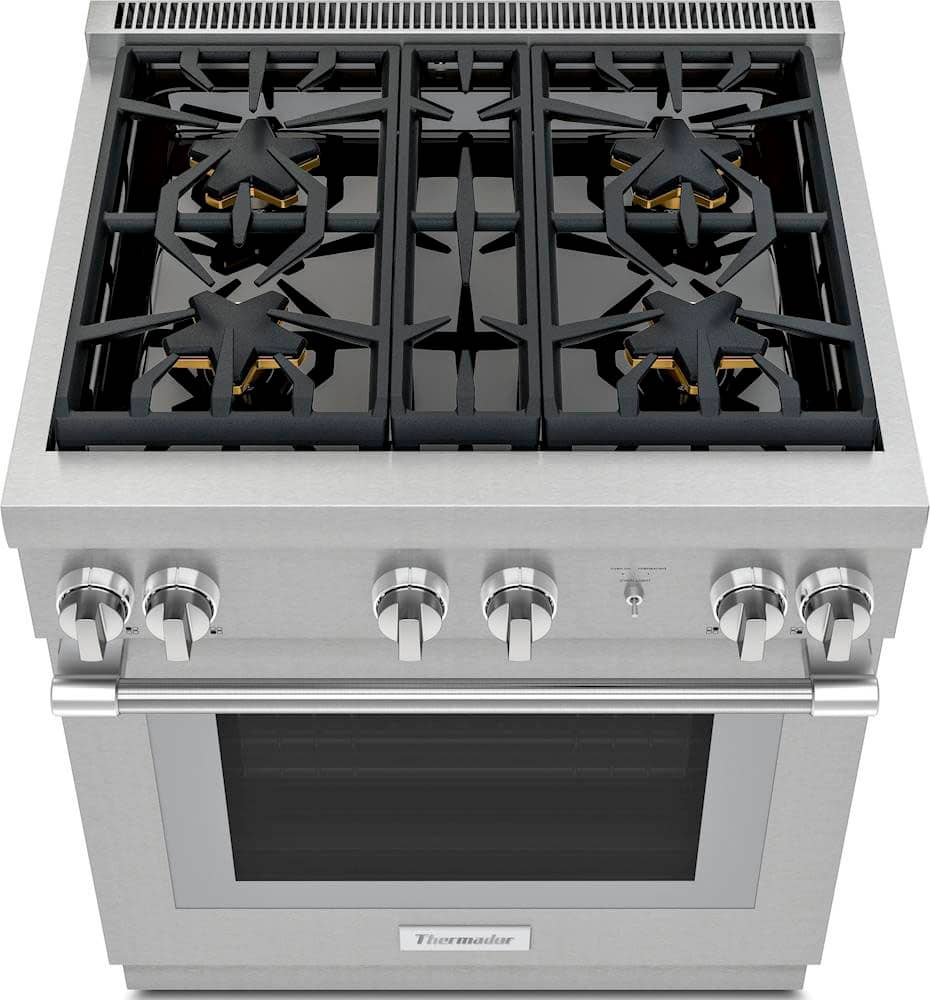 Alt View 11. Thermador - ProHarmony 4.4 Cu. Ft. Freestanding Gas Convection Range with ExtraLow Select Burners - Stainless Steel.