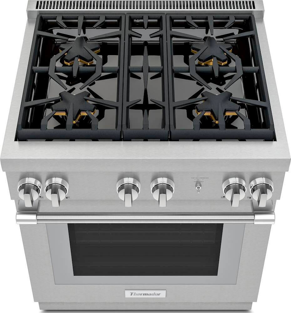 Alt View 11. Thermador - ProHarmony 4.4 Cu. Ft. Freestanding Gas Convection Range with ExtraLow Select Burners - Stainless Steel.