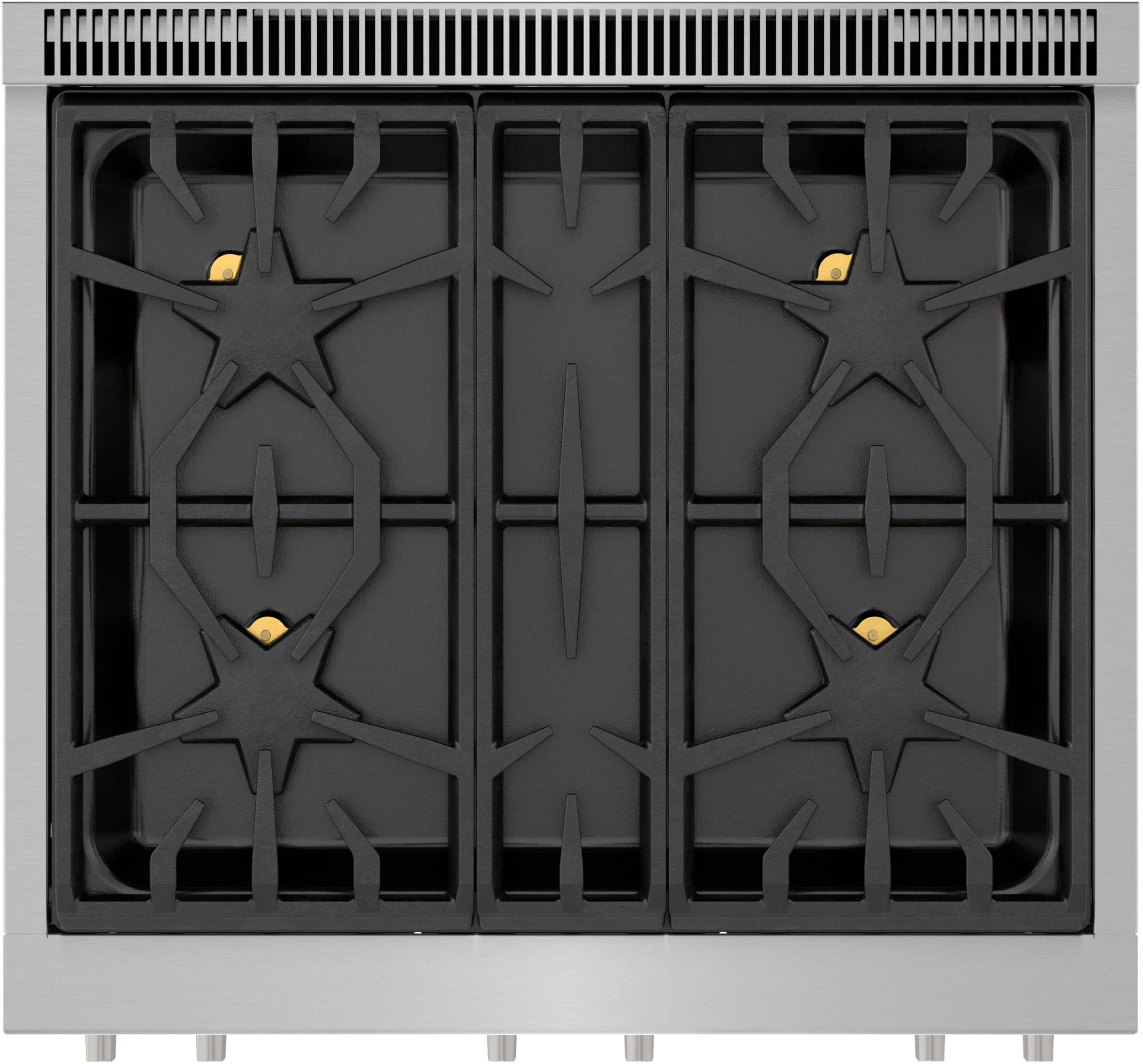 Alt View 15. Thermador - ProHarmony 4.4 Cu. Ft. Freestanding Gas Convection Range with ExtraLow Select Burners - Stainless Steel.