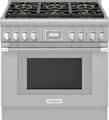 Thermador - Pro Harmony 36 in. Wide 5.0 Cu. Ft. Freestanding Gas Convection Range with Manual cleaning and 6 Burners - Stainless Steel