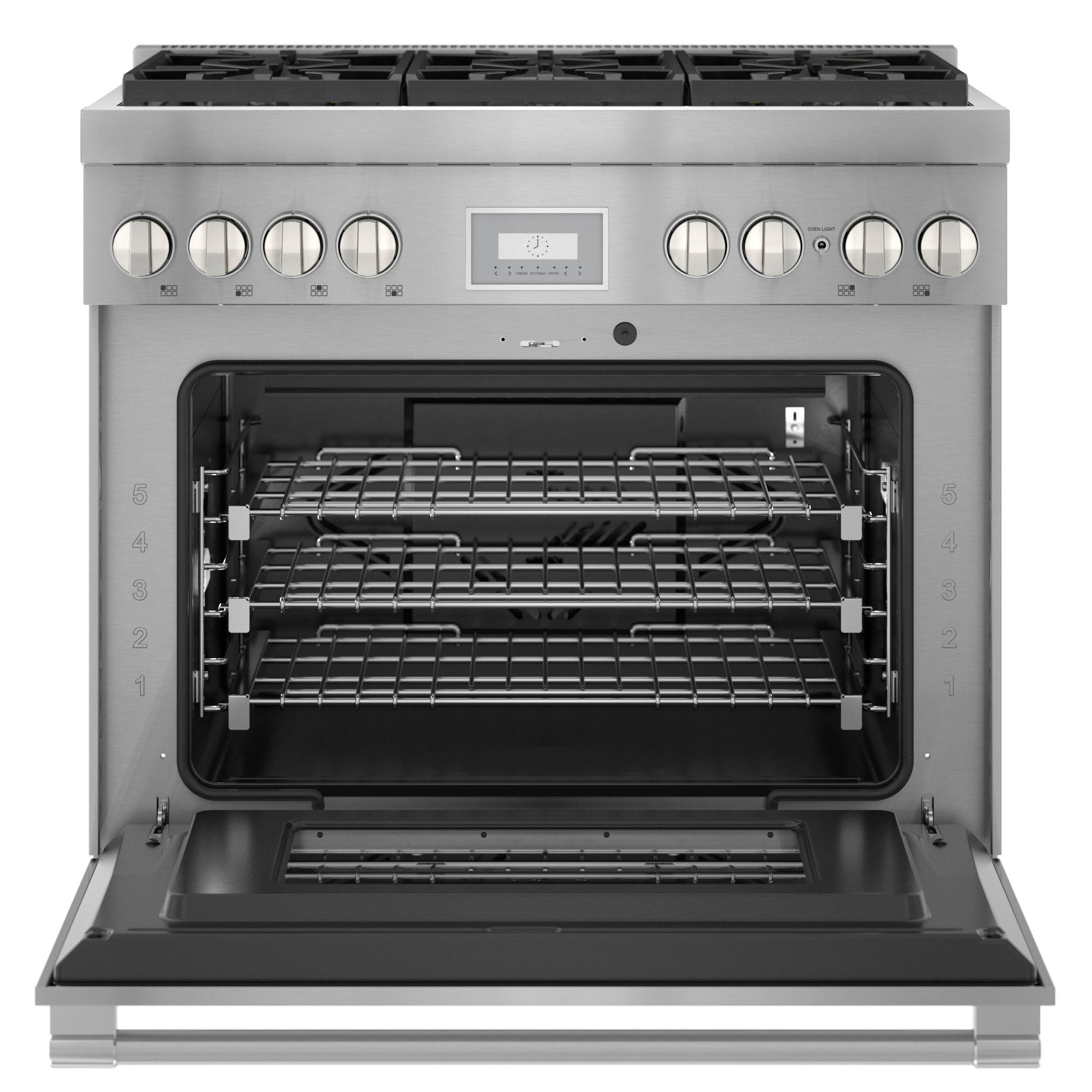 Alt View 1. Thermador - ProHarmony 5.0 Cu. Ft. Freestanding Gas Convection Range with ExtraLow Select Burners - Stainless Steel.