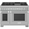 Thermador - Pro Grand 48 in. Wide 7.9 Cu. Ft. Freestanding Double Oven Gas Convection Range with Self-Cleaning and 6 Burners - Stainless Steel